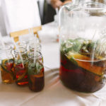 circa events drinks service pimms served in milk bottles served from a large kilner jar with fresh fruit
