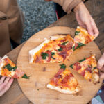 circa pizza van sharing board guests sharing