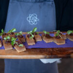 circa events canapes savoury tart, red onion relish